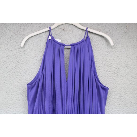 Maggy London Purple Pleated Hi-Lo Dress-Size 10-Summer - Picture 5 of 11